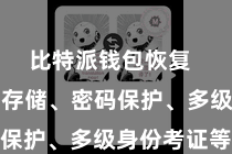 比特派钱包恢复  包括离线存储、密码保护、多级身份考证等